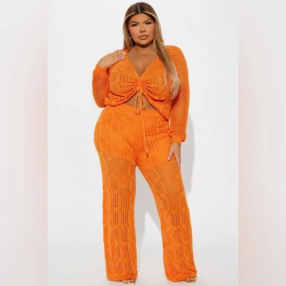 FASHION NOVA | Zya Crochet Pant Set - Picture 1 of 5